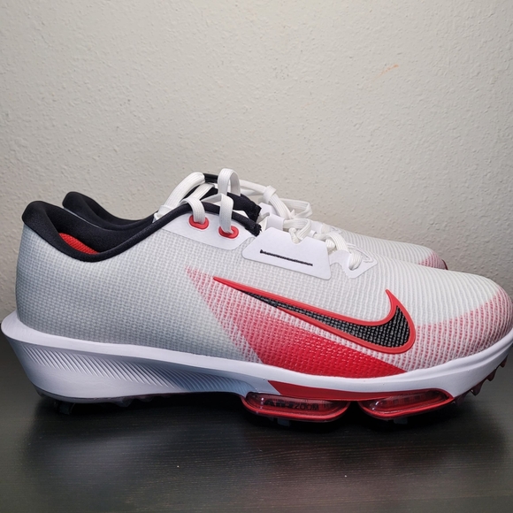Nike Men\'s Size 11.5 Wide Air Zoom Infinity Tour 2 Golf Cleats White Red main image 7